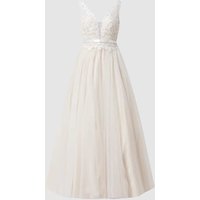 Luxuar Brautkleid aus Spitze und Tüll in Offwhite, Größe 34 von luxuar