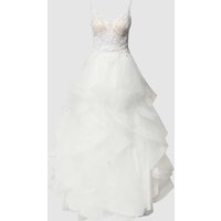 Luxuar Brautkleid mit Details aus Spitze in Offwhite, Größe 36 von luxuar
