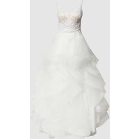 Luxuar Brautkleid mit Details aus Spitze in Offwhite, Größe 44 von luxuar