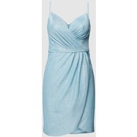 Luxuar Cocktailkleid  in Wickel-Optik in Bleu, Größe 38 von luxuar