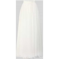 Luxuar Maxirock aus Mesh in Offwhite, Größe 40 von luxuar