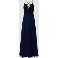 Luxuar Tailliertes Abendkleid mit Zierbesatz in Dunkelblau, Größe 44 Luxuar Tailliertes Abendkleid mit Zierbesatz in Dunkelblau, Größe 44 von luxuar