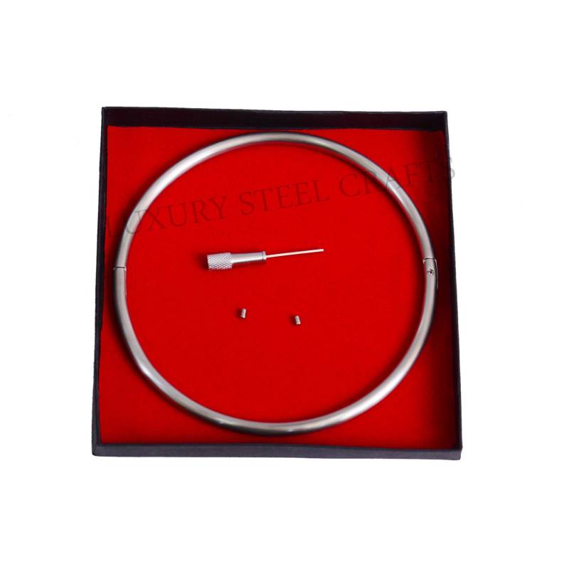 6 Mm Petite Gerollt Edelstahl Satin Eternity Collar - Erhältlich in Allen Größen 24/7 Tragen von luxurySteelCrafts