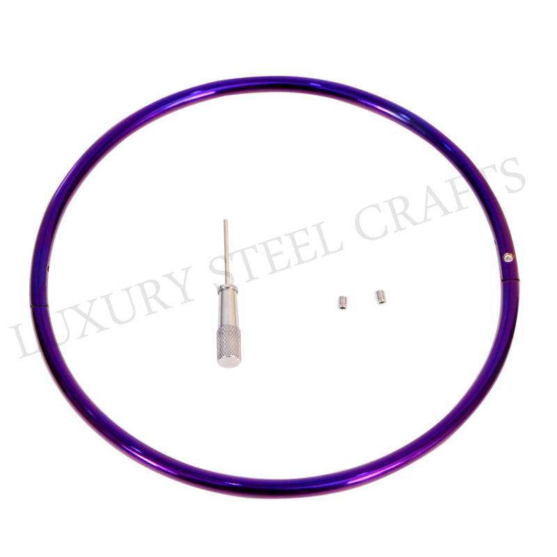 6 Mm Titan Lila Kragen Schmuck Stil Diskrete Verriegelung Eternity - Erhältlich in Mehreren Größen 24/7 Tragen von luxurySteelCrafts