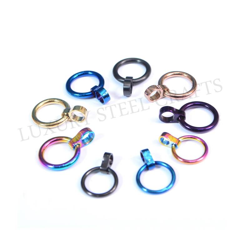 Abnehmbarer O Ring Aus Edelstahl - Verschiedene Farben Für 6 Mm Und 8 Halsbänder Erhältlich von luxurySteelCrafts