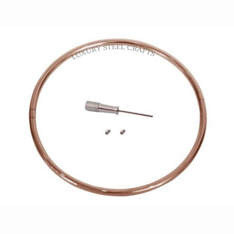 Rose Gold Edelstahl Zierliche Klemmmanschette - 6 Mm Dünn von luxurySteelCrafts