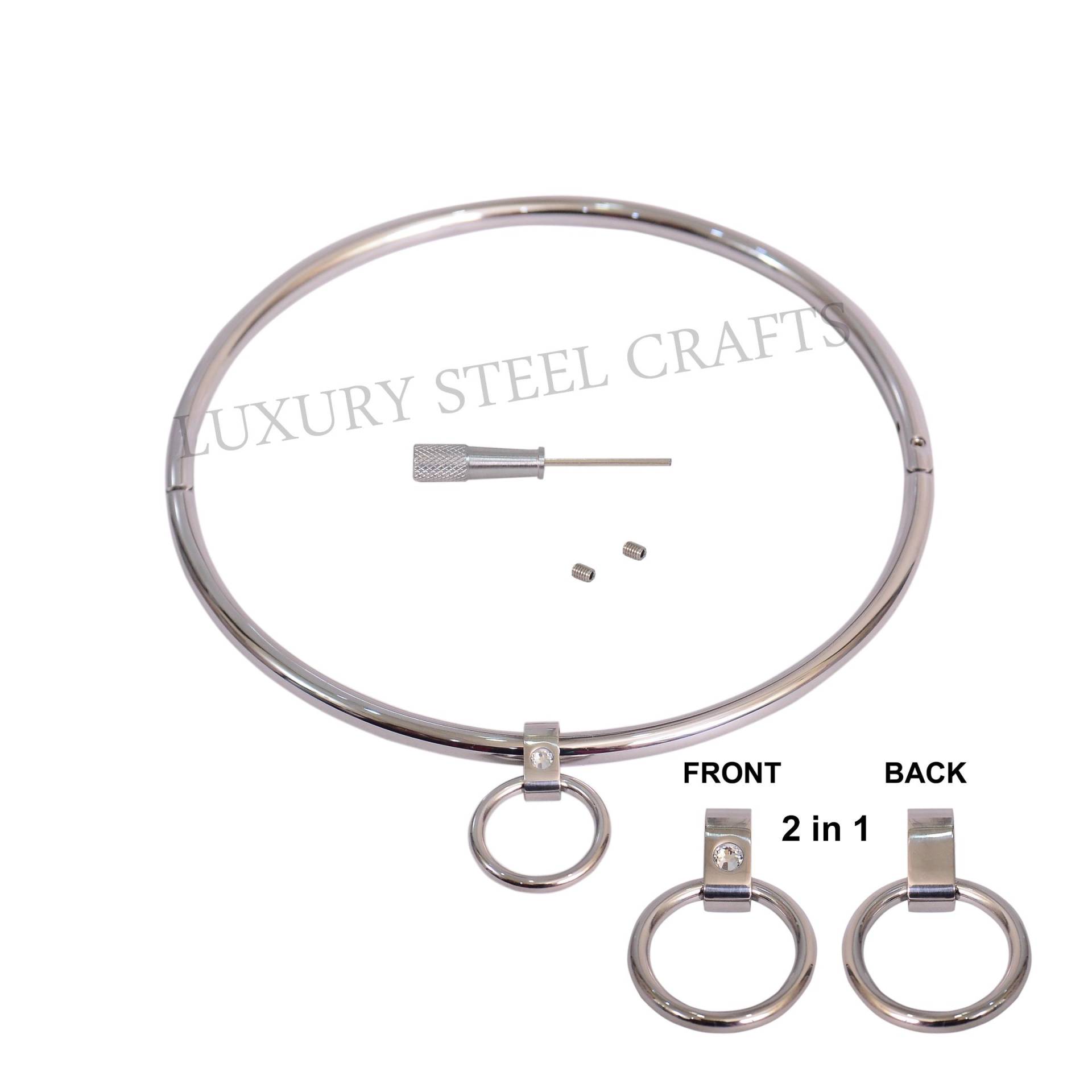 Zierliche Schließung 6 Mm Edelstahl Eternity Halsband Strassring, Polierte Oberfläche von luxurySteelCrafts