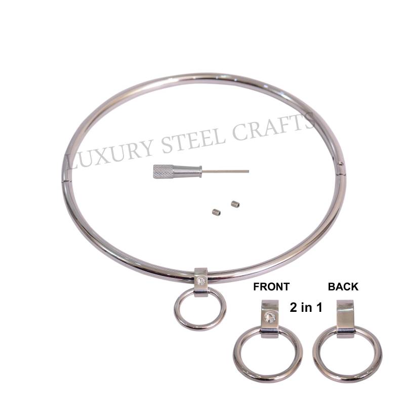 Zierliche Schließung 6 Mm Edelstahl Eternity Halsband Strassring, Polierte Oberfläche von luxurySteelCrafts