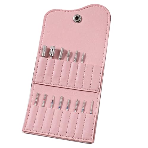 1 x PU-Leder-Nagelbohrer, Aufbewahrungstasche, tragbar, 16 Löcher, Nagelschleif-Bits, faltbare Tasche, Organizer, Maniküre-Werkzeuge für Nagelstudio, Heimgebrauch, Rosa 1 x PU-Leder-Nagelbohrer, Aufbewahrungstasche, tragbar, 16 Löcher, Nagelschleif-Bits, faltbare Tasche, Organizer, Maniküre-Werkzeuge für Nagelstudio, Heimgebrauch, Rosa von luzen