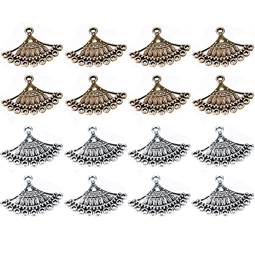 40 Stück Schmuckanhänger aus Metalllegierung, Fächerform, Vintage-Anhänger, Anhänger-Komponenten für Halsketten, baumelnde Ohrringe, Schmuckherstellung und Bastelbedarf, Bronze und Silber 40 Stück Schmuckanhänger aus Metalllegierung, Fächerform, Vintage-Anhänger, Anhänger-Komponenten für Halsketten, baumelnde Ohrringe, Schmuckherstellung und Bastelbedarf, Bronze und Silber von luzen