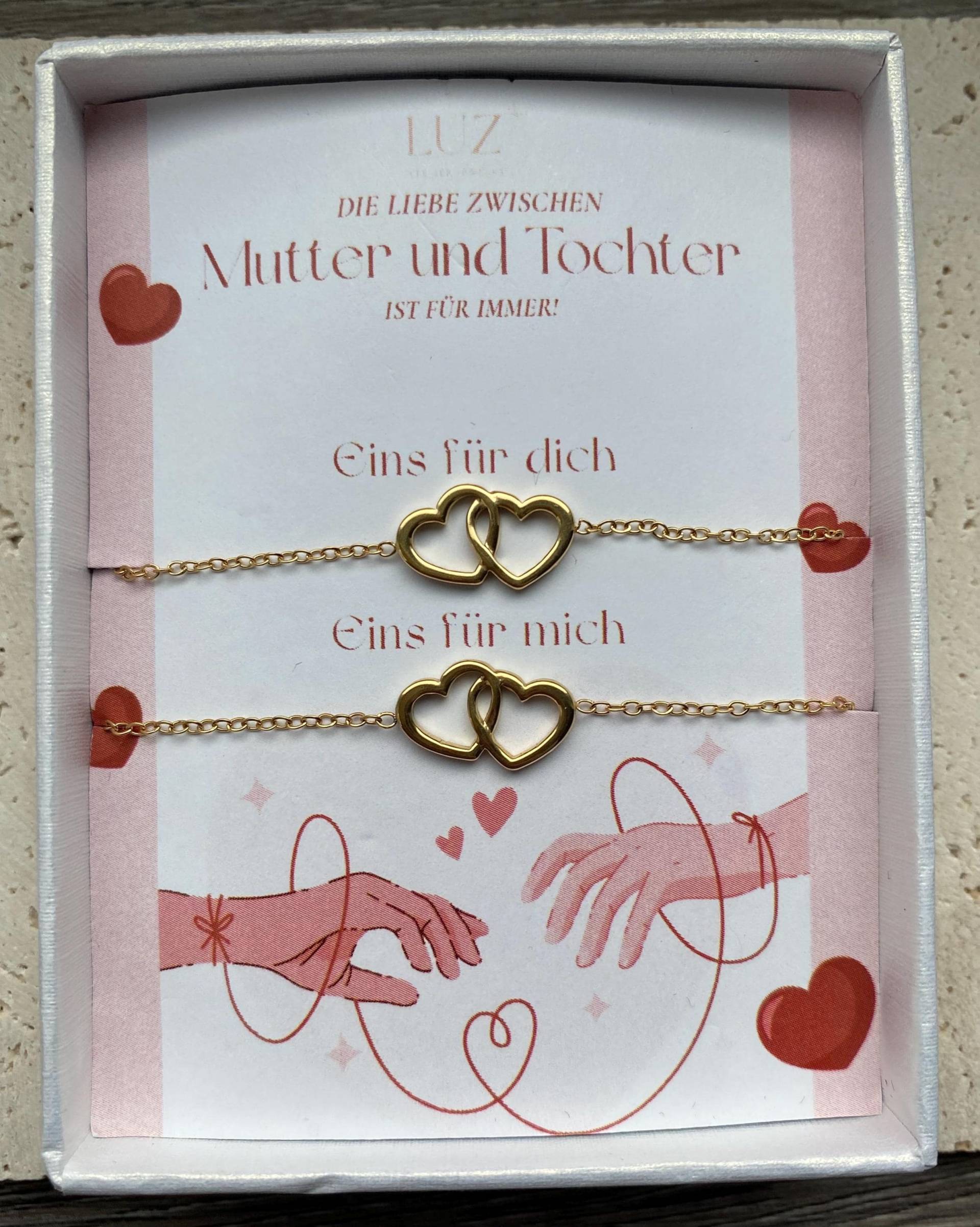 Mutter Tochter Armband Set Edelstahl Herz Minimalistisch Wasserdicht Hypoallergen Geschenk Zum Muttertag Mit Karte Duftkerze Geschenkbox Mutter Tochter Armband Set Edelstahl Herz Minimalistisch Wasserdicht Hypoallergen Geschenk Zum Muttertag Mit Karte Duftkerze Geschenkbox von luzjewellerystore