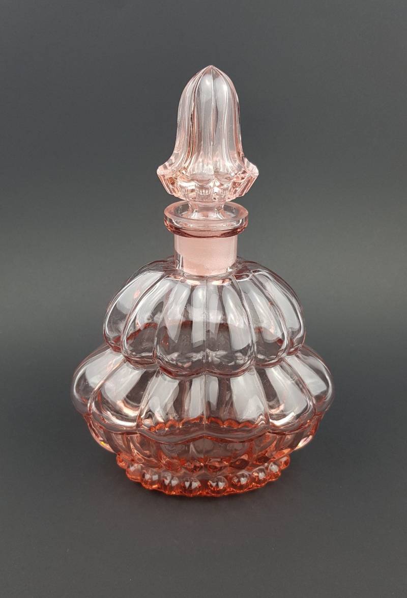 Großer Parfüm Flakon Glas Rosalin Mit Stöpsel von lwiedbeauty