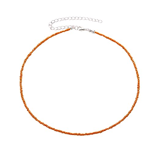 lxuebaix Bunte Böhmen-Perlen-Halsketten für Frauen, ethnischer Stil, Sommer-Strand-Halsband, Schmuck, bunte Perlen, Schlüsselbeinkette, Geschenk von lxuebaix