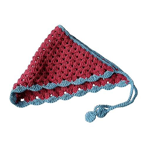 lxuebaix Gestricktes Stirnband für Damen, Stretch-Turban, lässig, Streetwear, gehäkelt, Ethno-Stil, Krawatten-Kopfwickel-Stirnband von lxuebaix