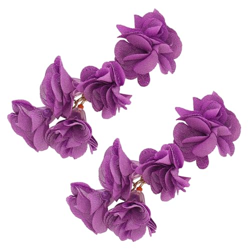 lxuebaix Handgefertigte übertriebene Ohrringe mit Blumenmuster, bunte Blumenohrringe, stilvolle Blumen, Tropfen-Ohrringe, Schmuck, Ornament für Frauen von lxuebaix