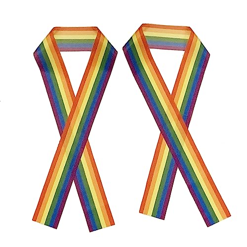 lxuebaix Handgelenkschlaufe mit Regenbogenflagge, weiche Gay-Pride-Armbänder, buntes Stirnband, Regenbogenriemen, LGBTQ-Zubehör für Männer und Frauen von lxuebaix