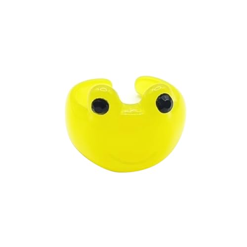 lxuebaix Lustige fünffarbige einfache Frosch-Ringe, süße, coole Cartoon-Tier-nette offene Ringe, Freundinnen, Frauen, Paar, Geschenk, Schmuck von lxuebaix