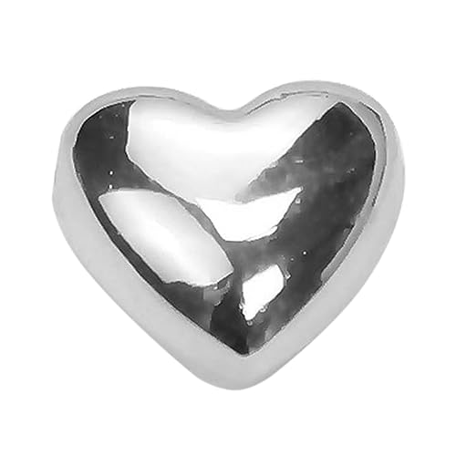 lxuebaix Metallperlen, großer Herz-Anhänger, 3D-Herzanhänger für Schmuckherstellung, Charm-DIY-Geschenke, Armbänder, Halskette, Herzperle mit Loch von lxuebaix