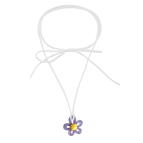 lxuebaix Mode-Halskette mit Blumen-Anhänger für Frauen, Freundin, trendige Schlüsselbeinkette, Sommer-Halsband, Urlaub, Party, Schmuck, Geschenk von lxuebaix