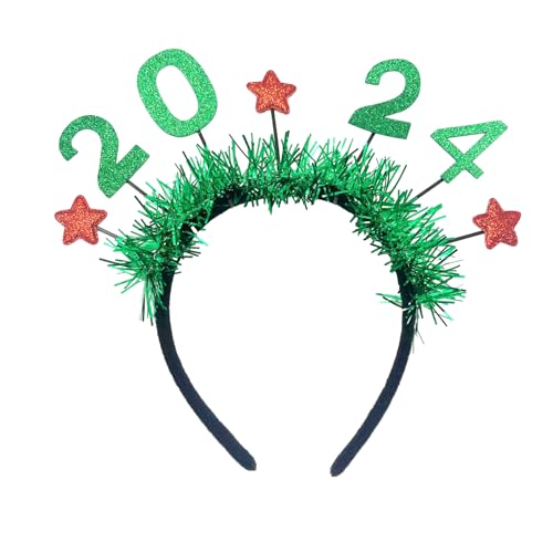 lxuebaix Neujahrs-Kopfschmuck, Kranz, Stirnband, funkelnder Kopfschmuck für Mädchen und Frauen, Hochzeit, Festival, Urlaub, Weihnachten, Neujahr von lxuebaix