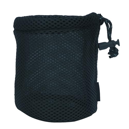 lxuebaix Schwarze Nylon-Netztasche, Reiseutensilien, Säcke, Kordelzug, Outdoor-Töpfe, Aufbewahrungstasche, Camping-Geschirr-Organizer, Aufbewahrungstasche von lxuebaix