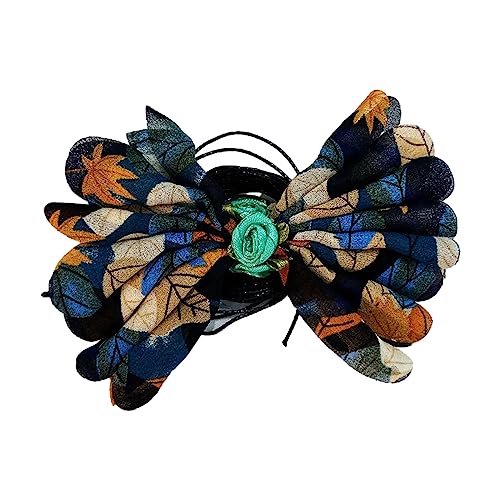 lxuebaix Stoff-Blumen-Halskette für Damen, Schnür-Halsband, Schlüsselbeinkette mit verstellbarem Seil, Halsband im Y2K-Stil, Halsketten-Zubehör von lxuebaix