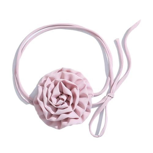 lxuebaix Verstellbare Schlüsselbeinkette, Blumen-Anhänger-Halskette, Rosenblüten-Halskette, elegantes Halsband-Zubehör für Frauen und Mädchen von lxuebaix