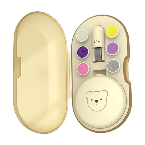 lyanny Baby Elektrischer Nageltrimmer - Kinder Nagelknipser Pflegeset Mit Feilköpfen | 6 Ersatzköpfe Mit Aufbewahrungsetui Für Erwachsene Kinder Zuhause Unterwegs Sanfte Pflege von lyanny