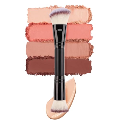 lyanny Doppelseitiger Make-up-Pinsel, Augen-Make-up-Pinsel,Doppelseitiger Lidschatten-Puderpinsel - Women Beauty Pudermischpinsel für Flüssigkeit, Concealer, Creme, Rouge von lyanny