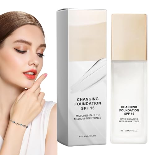 lyanny Farblich passende Grundierung, Farbwechselnde Grundierung - 30 ml zum passende Foundation - Face Liquid Cover Concealer für Frauen, getönte Feuchtigkeitscreme von lyanny