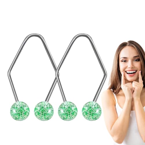 lyanny Grübchen Macher, 2 Dimple Maker Tools, Grübchen Macher Spange Gesichtstrainer, Tragbare Grübchen Trainer, Perlen GrübchengrüBchen Trainer Für Damen und Mädchen von lyanny