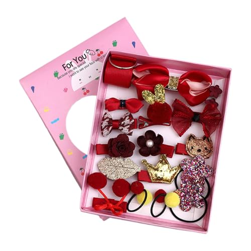 lyanny Haarschmuck-Set für kleine Mädchen,Haarschmuck-Set für Mädchen - Haargummi-Armband mit Haarspangen - 18X Haar-Set für Mädchen, Haar-Styling-Werkzeuge für Feste von lyanny