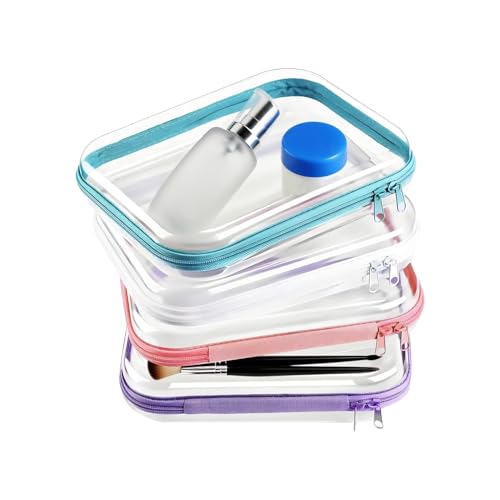 lyanny Klare Reißverschlussbeutel | Kosmetiktasche Klarer Reißverschlussbeutel,4 Stück Reiseorganizer Für Toilettenartikel Stifteetui Damen Reisezubehör Outdoor Camping Strandurlaub Badezimmer von lyanny