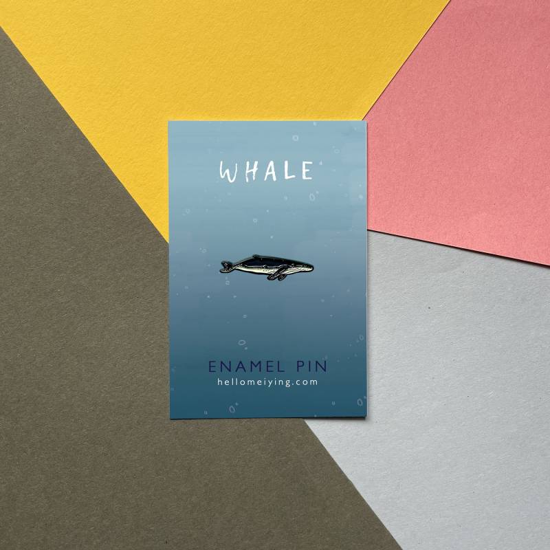 Wal, Emaille Pin Badge Wal, Emaille Pin Badge von lydiameiying