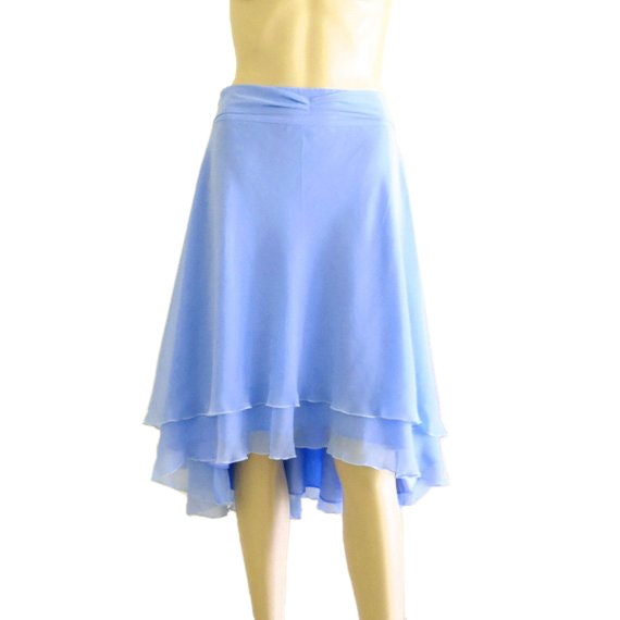 Blauer Jay Brautjungfernrock. High Low Rock. Chiffon Abendrock von lynamobley2012