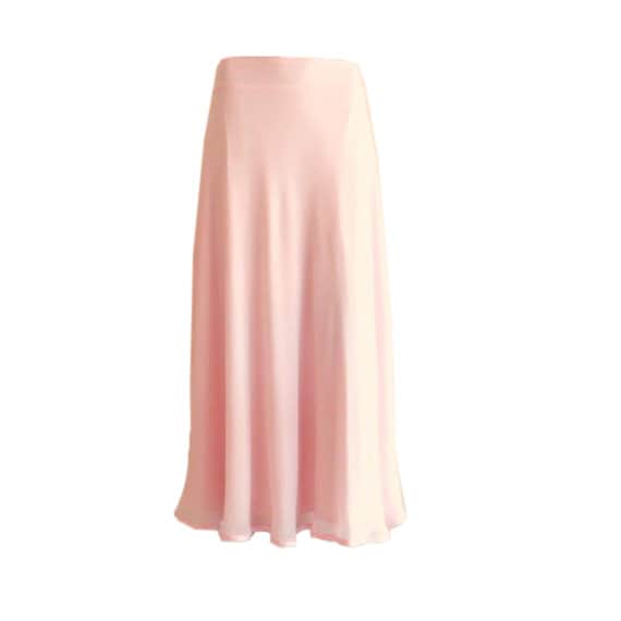 Blush Rosa Brautjungfernrock. Abendrock. Pink Maxi Rock. Langer Chiffonrock von lynamobley2012