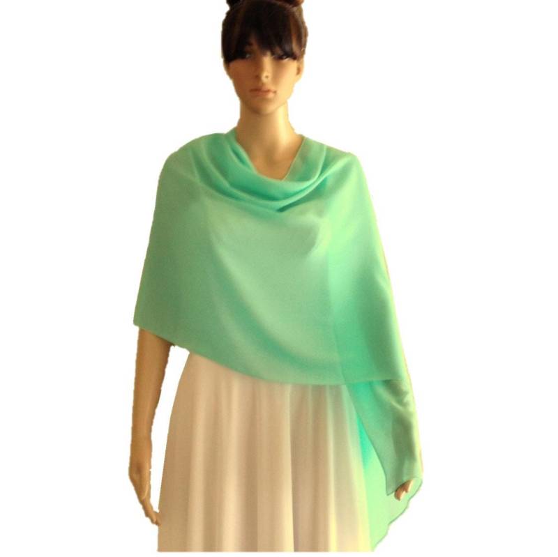 Dunkel Mint Schal. Dunkler Weicher Chiffon Dunkles Tuch von lynamobley2012
