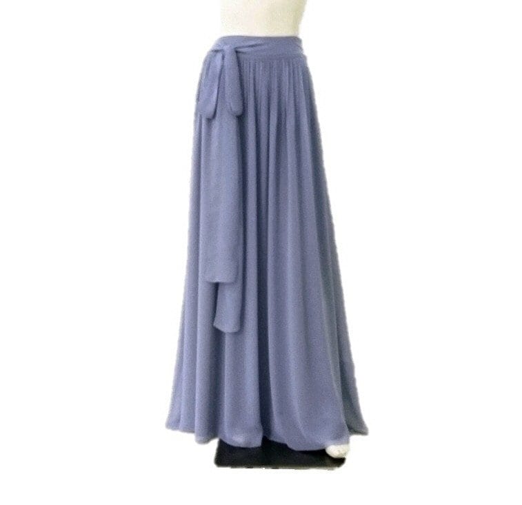 Dunkelblauer Maxirock. Chiffon Bodenlänge Rock. Brautjungfernrock. Langer Abendrock von lynamobley2012