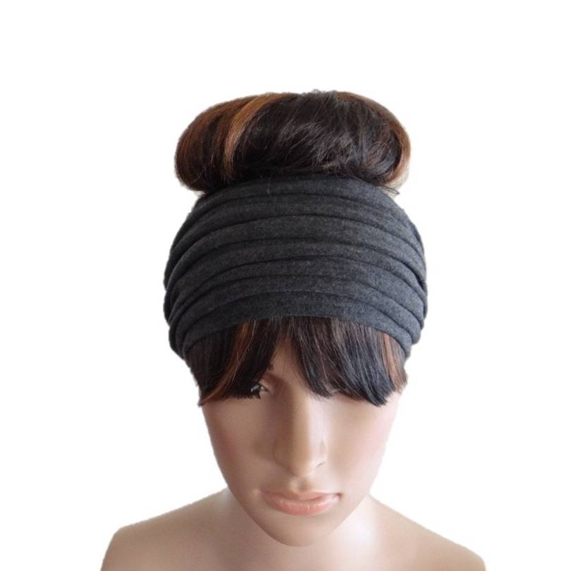 Dunkelgrau Breite Stirnband. Erkopf Wickeln von lynamobley2012