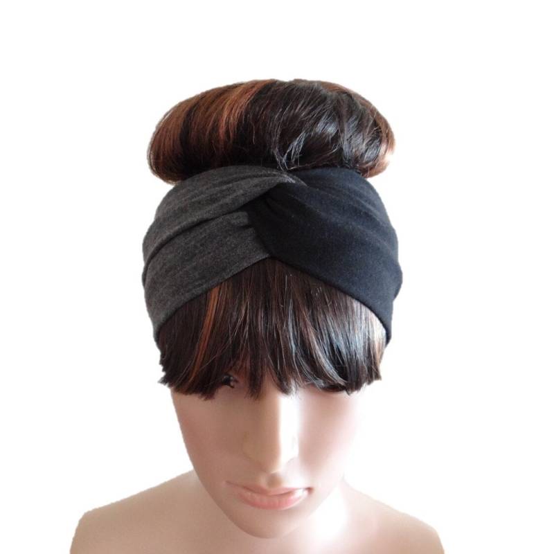 Dunkelgrau Und Schwarz Headband.head Wrap von lynamobley2012