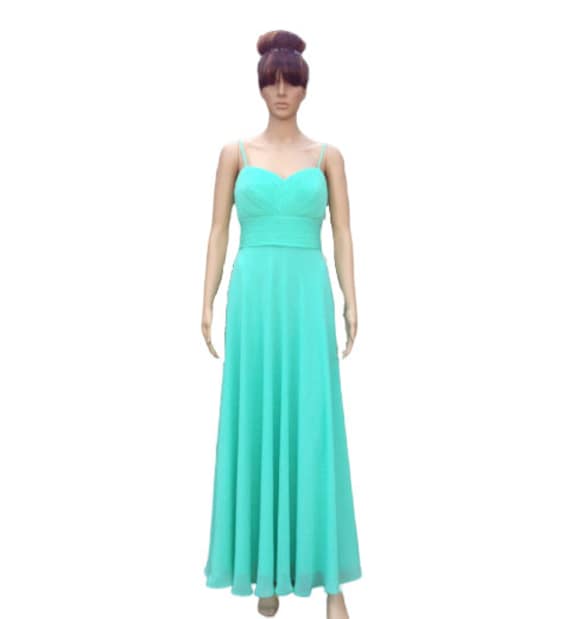 Dunkle Mint Grün Ball Kleiden. Maxi-Kleid. Lange Brautjungfer Kleid von lynamobley2012