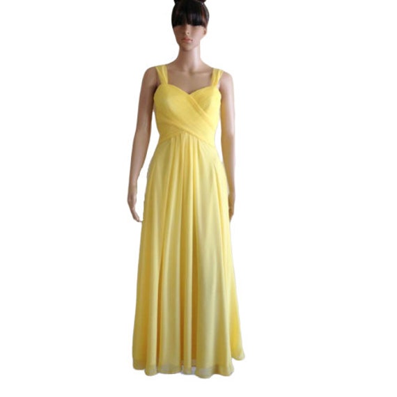 Gelbe Prom Kleid. Maxi-Kleid. Lange Brautjungfer Kleid von lynamobley2012