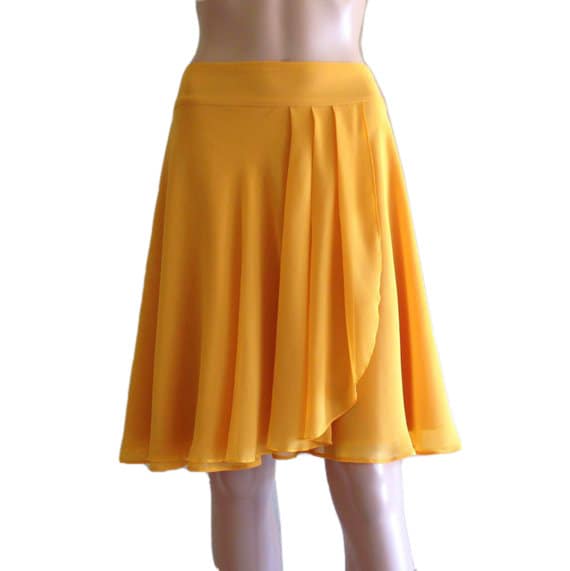 Gold Brautjungfernrock. Abendrock. Kurzer Chiffon Partyrock von lynamobley2012