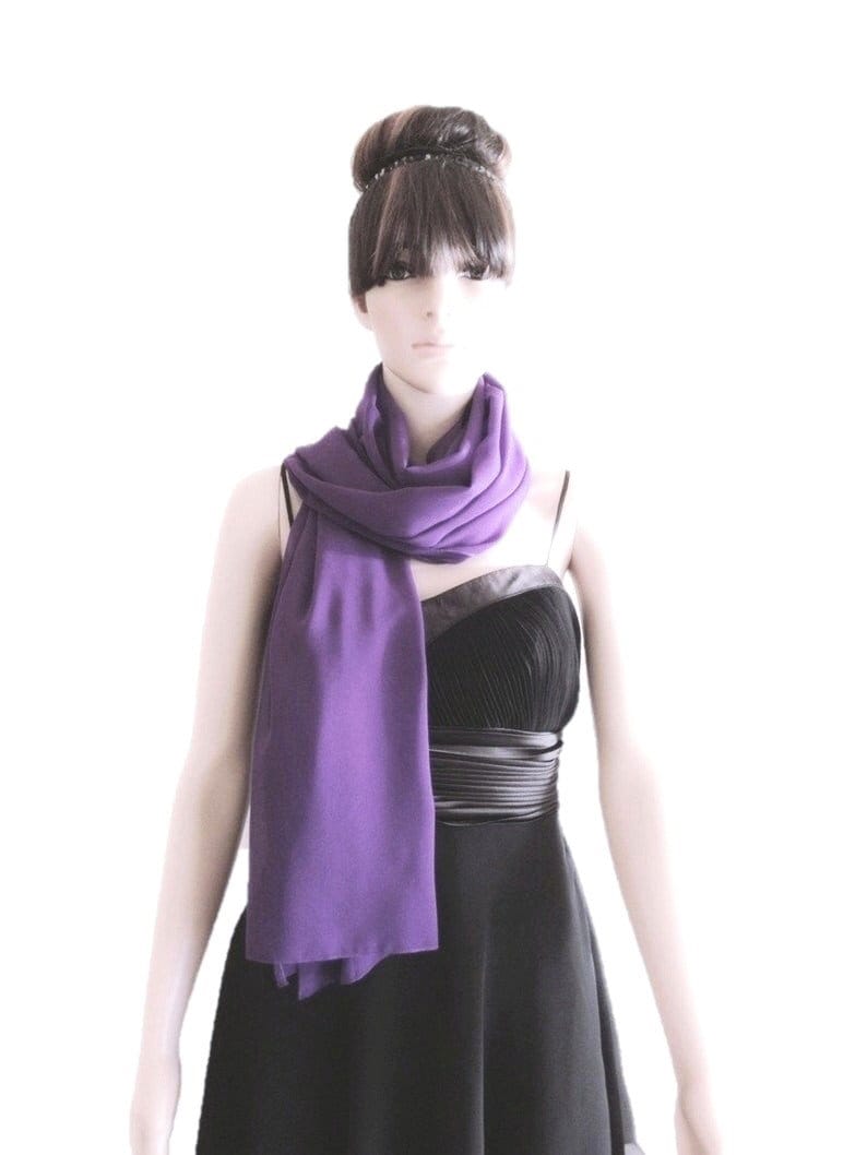 Leichter Royal Lila Langschal. Wickelschal. Chiffon Schal. Weicher Mode von lynamobley2012
