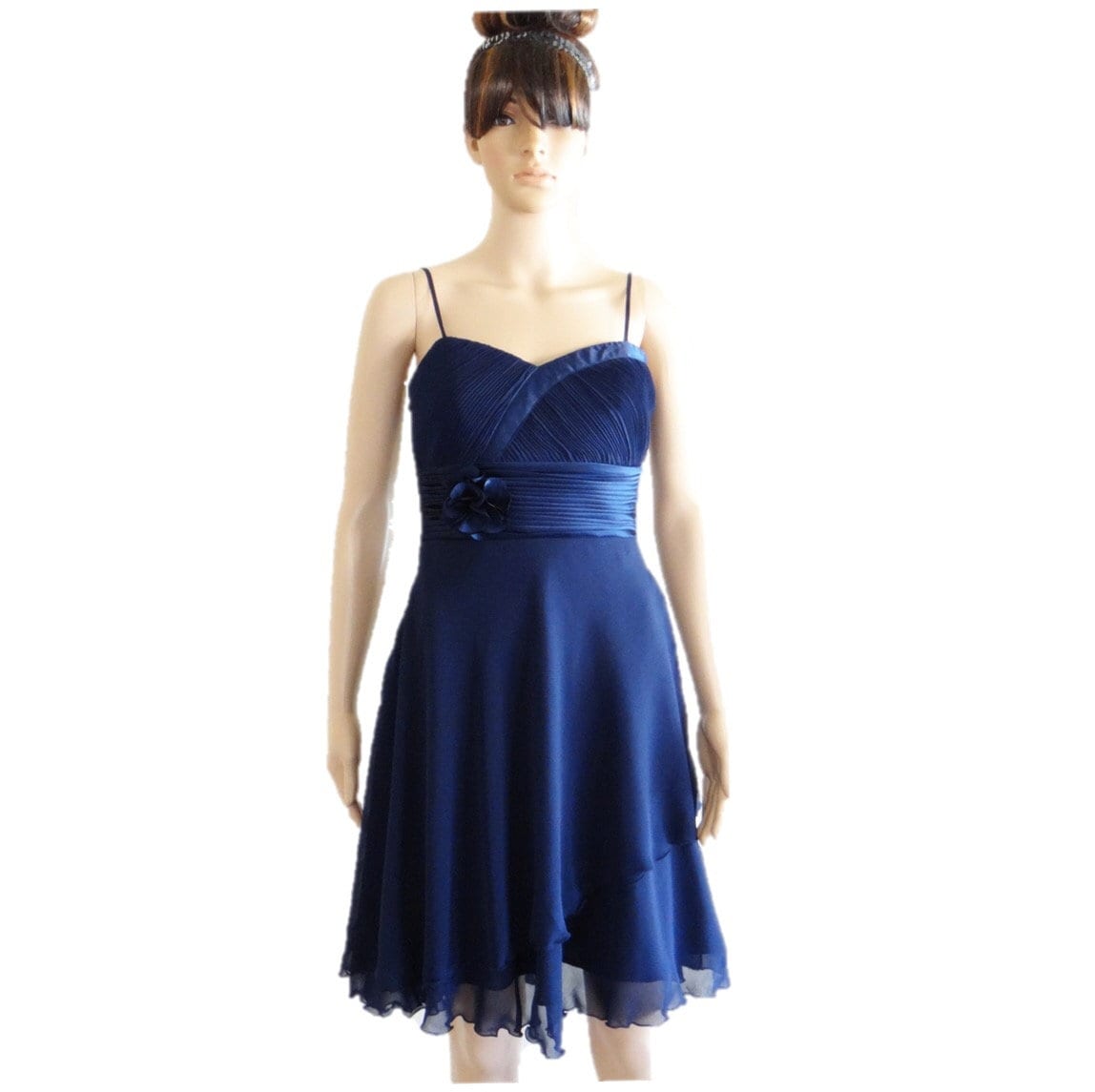 Marine Blau Brautjungfer Kleid. Abendkleid. Kurze Chiffon Knie Länge Marine Blau Brautjungfer Kleid. Abendkleid. Kurze Chiffon Knie Länge von lynamobley2012