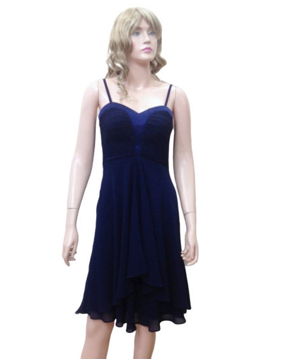 Marine Blau Brautjungfer Kleid. Chiffon Abendkleid von lynamobley2012