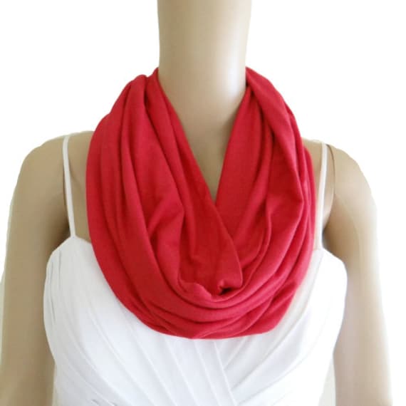 Roter Gepunkteter Schal. Infinity-Schal. Loop-Schal von lynamobley2012