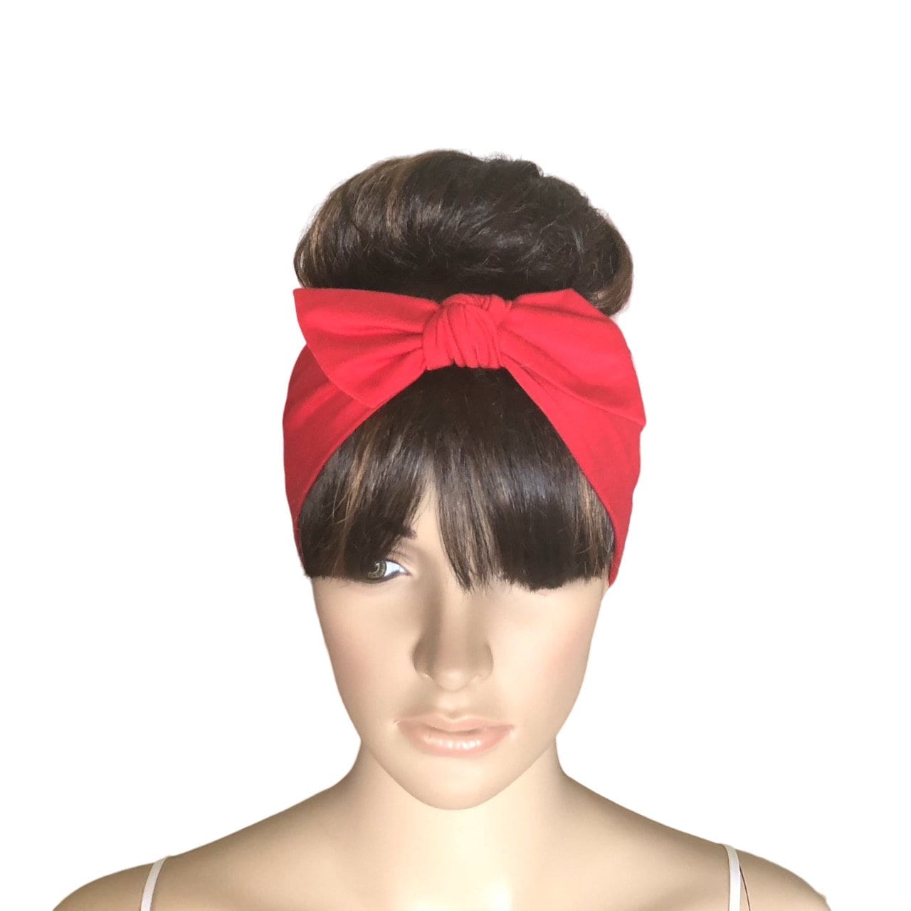 Roter Haarreif. Schleife Stirnband Stretch Kopf Wickeln. Weicher Baumwolle Spandex Hair Wrap von lynamobley2012