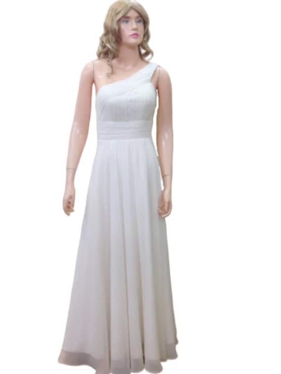 Weißes Abendkleid. Langes Brautjungfernkleid. Maxi Kleid von lynamobley2012