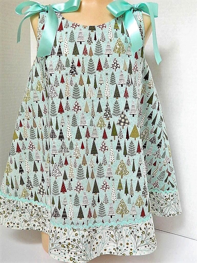 Mädchen A-Linie Kleid, Urlaubskleidung, Boutique Kleinkind Outfit, Handgefertigtes Kleid Für Kleinkinder, Türkisblau, One Off Kleidung, Versandfertig von lynnedowns
